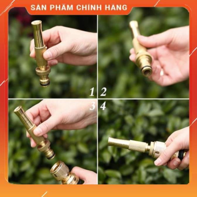 Vòi Xịt️Evoucher Bộ dây vòi xịt nước rửa xe, tưới cây , tăng áp 3 lần, loại 20m 206587 đầu đồng, cút đồng