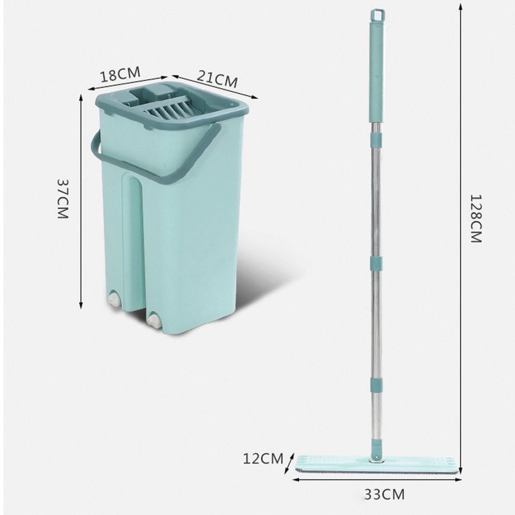 Cây Lau Nhà Tự Vắt Xoay 360 Độ Kèm 2 Bông Lau Tặng Móc Treo Cây Lau Nhà Gắn Tường Cao Cấp - Giao Hàng Toàn Quốc