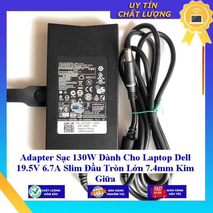 Sạc 130W dùng cho Laptop Dell 19.5V 6.7A Slim Đầu Tròn Lớn 7.4mm Kim Giữa - Hàng Nhập Khẩu New Seal