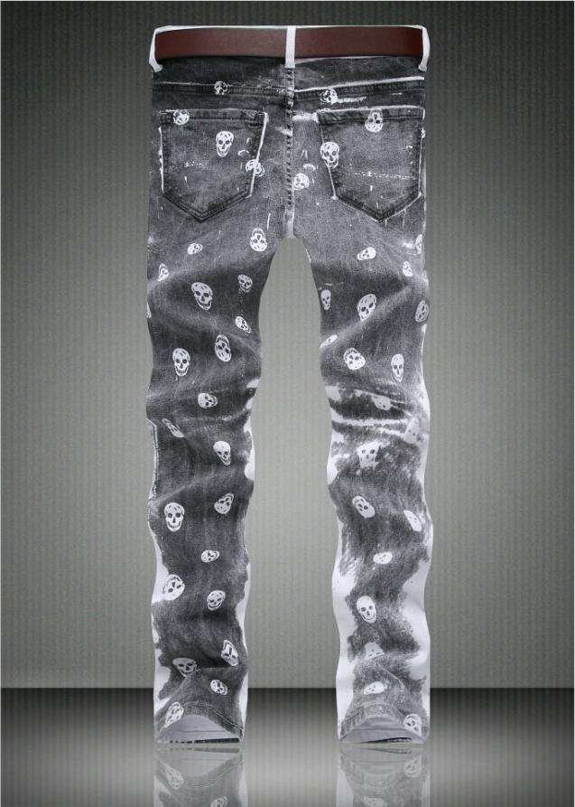 Quần jeans nam đầu lâu Mã: ND1066 - XÁM BẠC