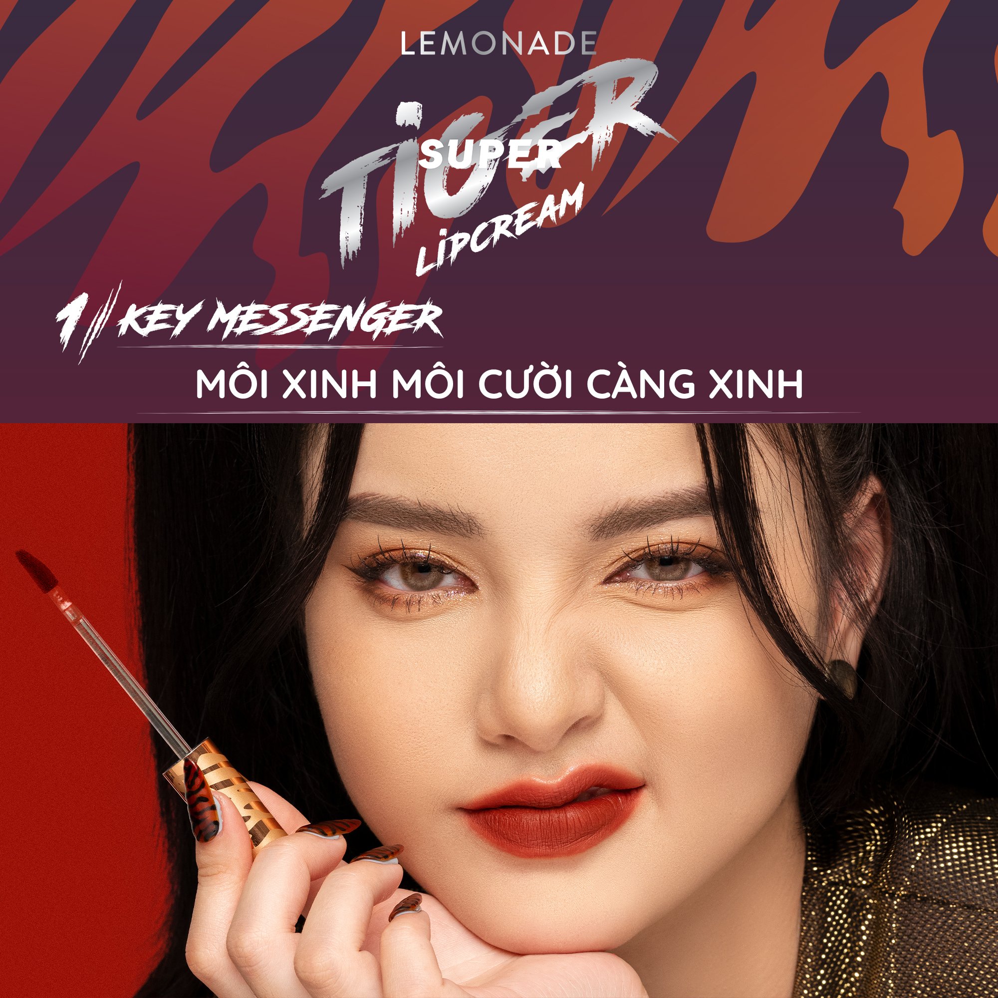 Combo Son kem lì Lemonade SuperTiger Matte Lipcream 5g và Chì kẻ mày 2 đầu Want It Got It 2.75g