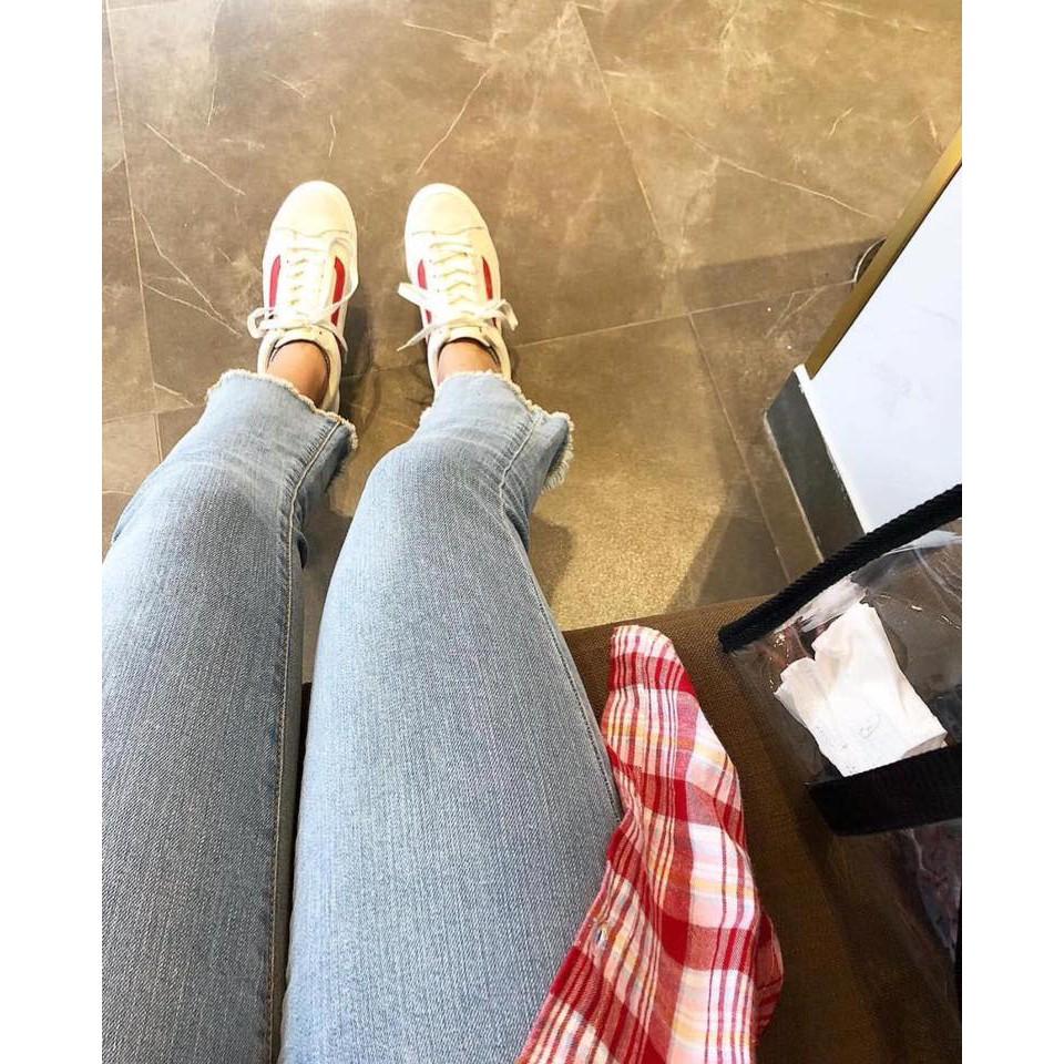 QUẦN JEANS XANH NHẠT NỮ ỐNG LOE