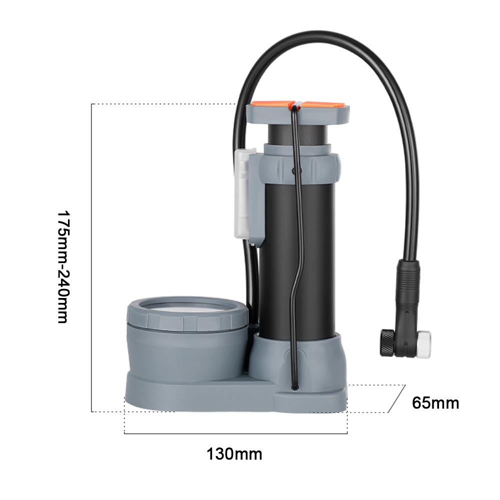 Bike Pump 120PSI High Pressure Air Pump MTB Road Bike Tire Inflator with Pressure Gauge Fits Presta & Schrader Valves