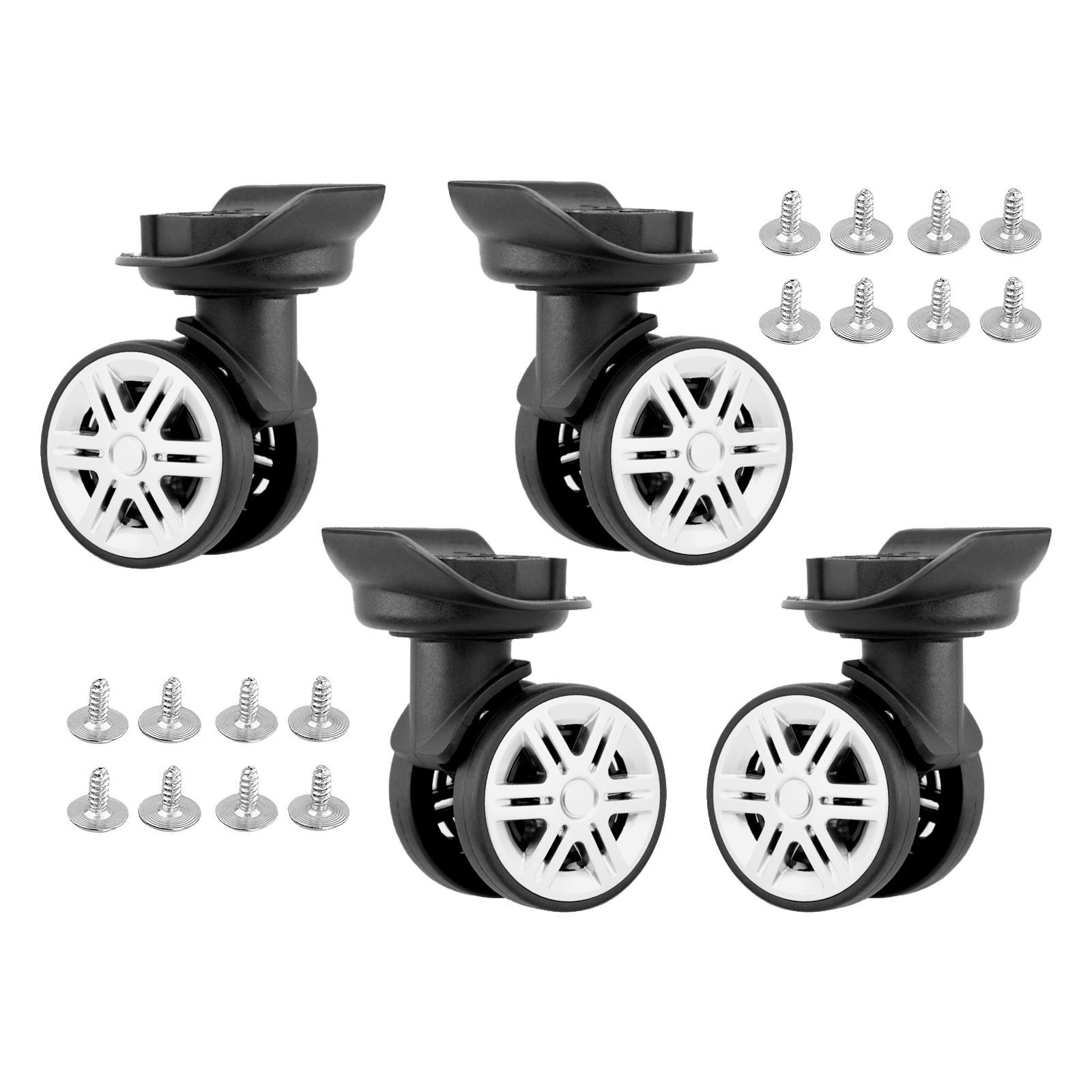 Luggage Suitcase Wheels Quiet Hole Pitch 1.3 inch Replacement Luggage Wheels