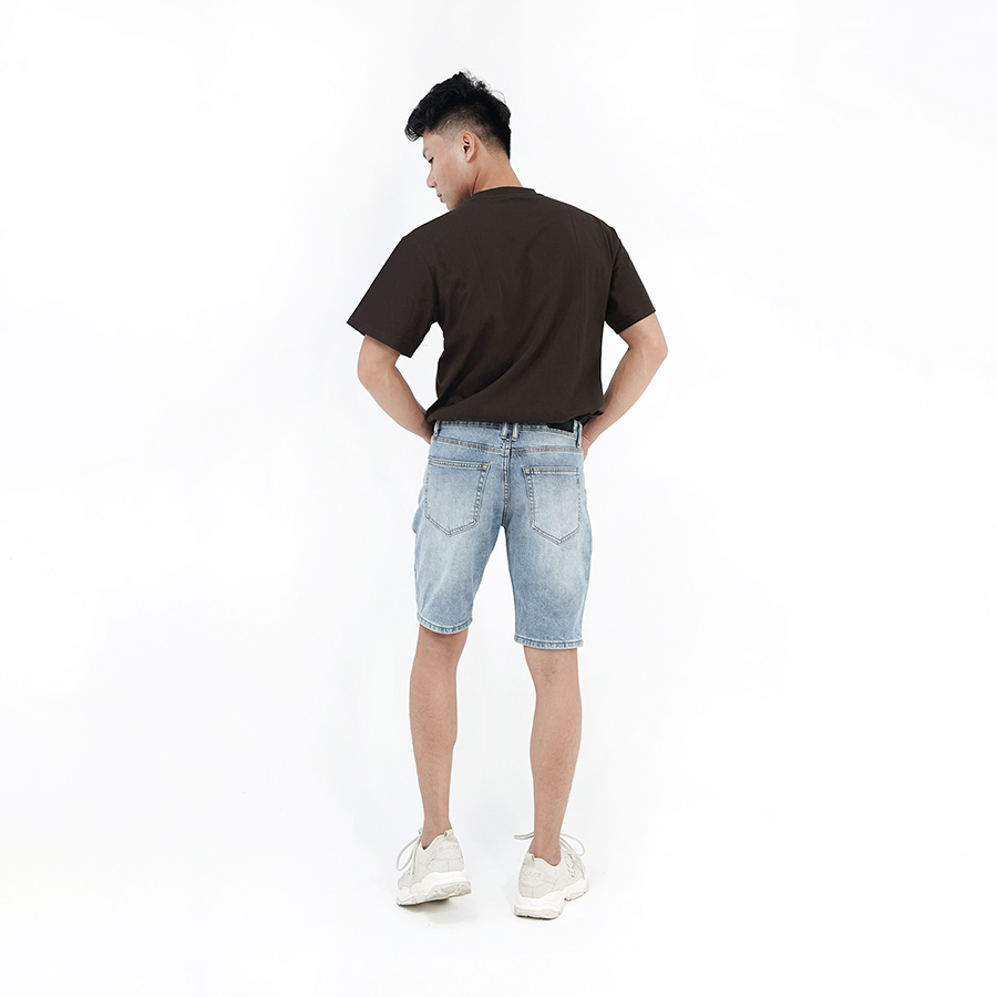 Quần Short Jeans Nam Cao Cấp HUNTER X-RAYS Form Slimfit Thun Nhẹ Màu Xanh Nhạt S40