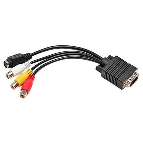 Bộ Chuyển Đổi Hw- Vga Sang S-Video 3 Rca Av Tv Cho Pc Laptop