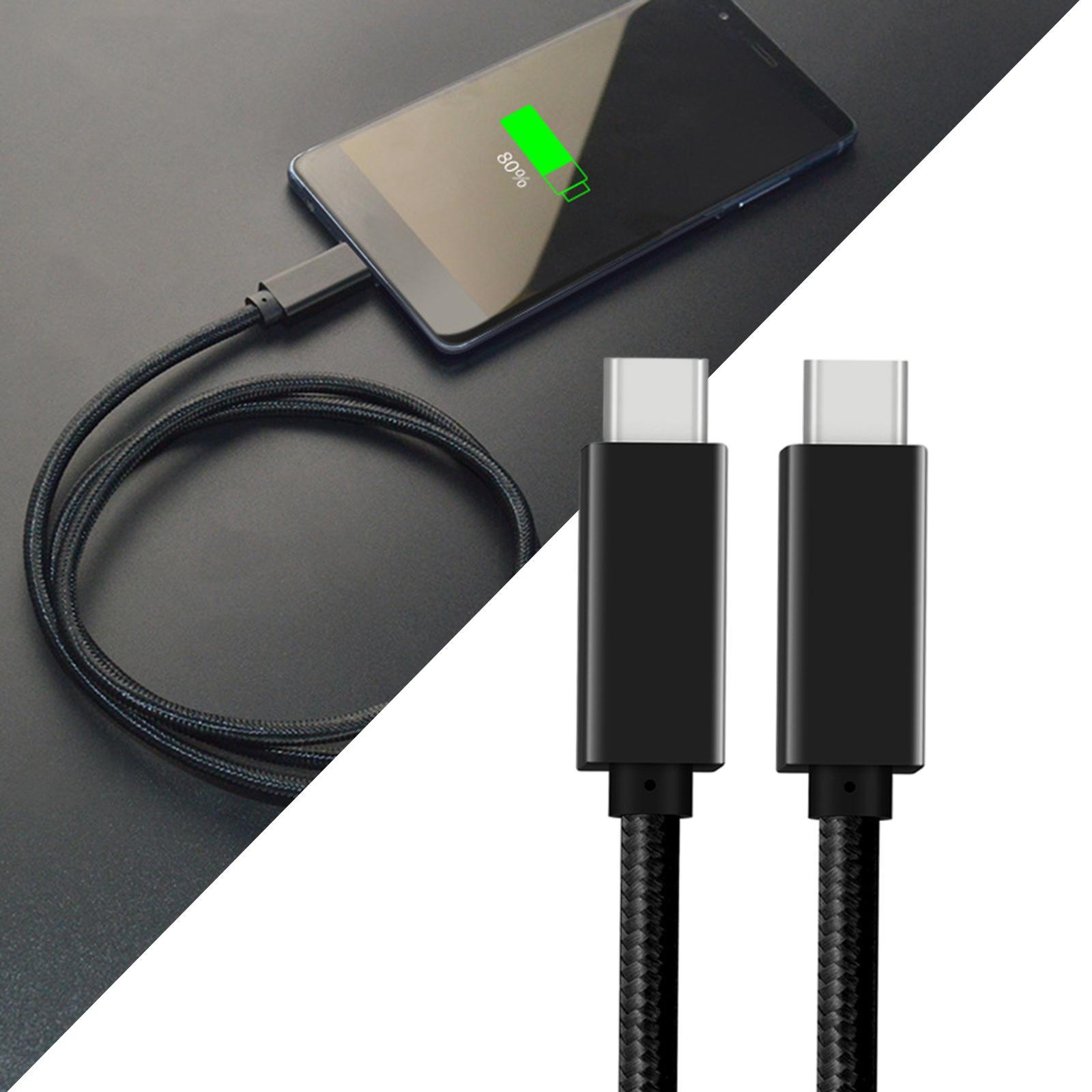 Braided Nylon to USB 3.1 Cable 100W PD Fast Charging 1 Meter