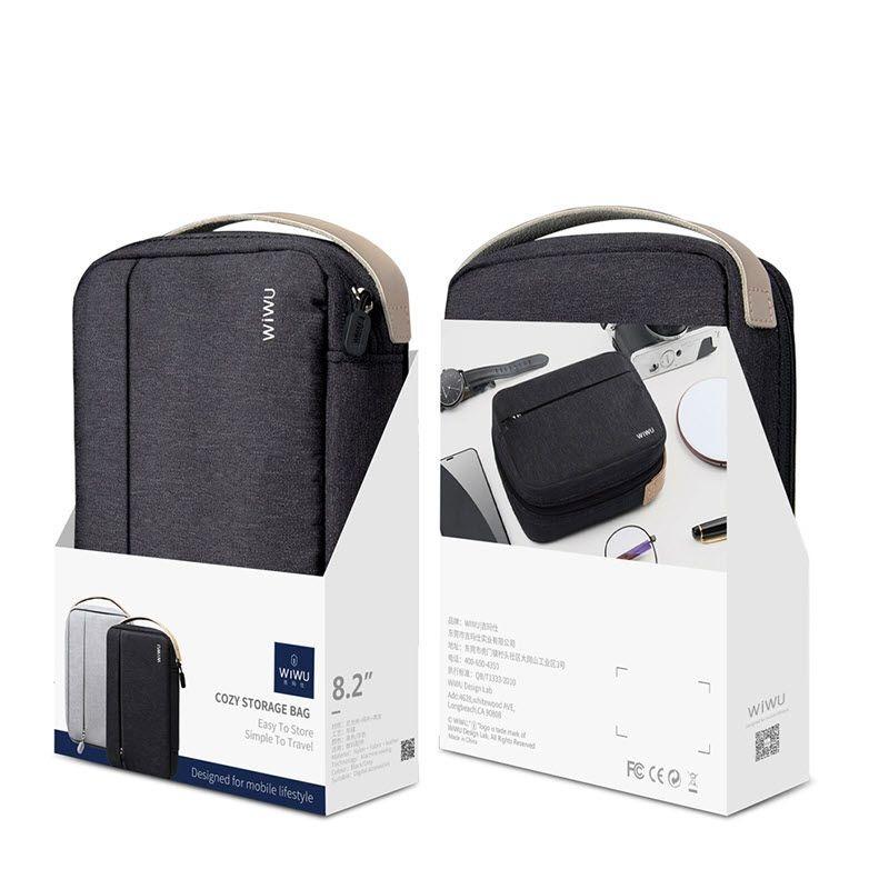 Túi Xách Tay Đựng Phụ Kiện Wiwu Cozy Storage Bag Chống Thấm Nước Chứa Nhiều Ngăn Bảo Vệ Thiết Bị Điện Tử, Smart Phone