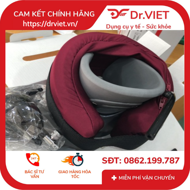 Đai cổ hơi Lucass NC-8 cao cấp-Đai kéo giãn cột sống cổ bằng hơi hỗ trợ thoát vị thoái hóa cổ