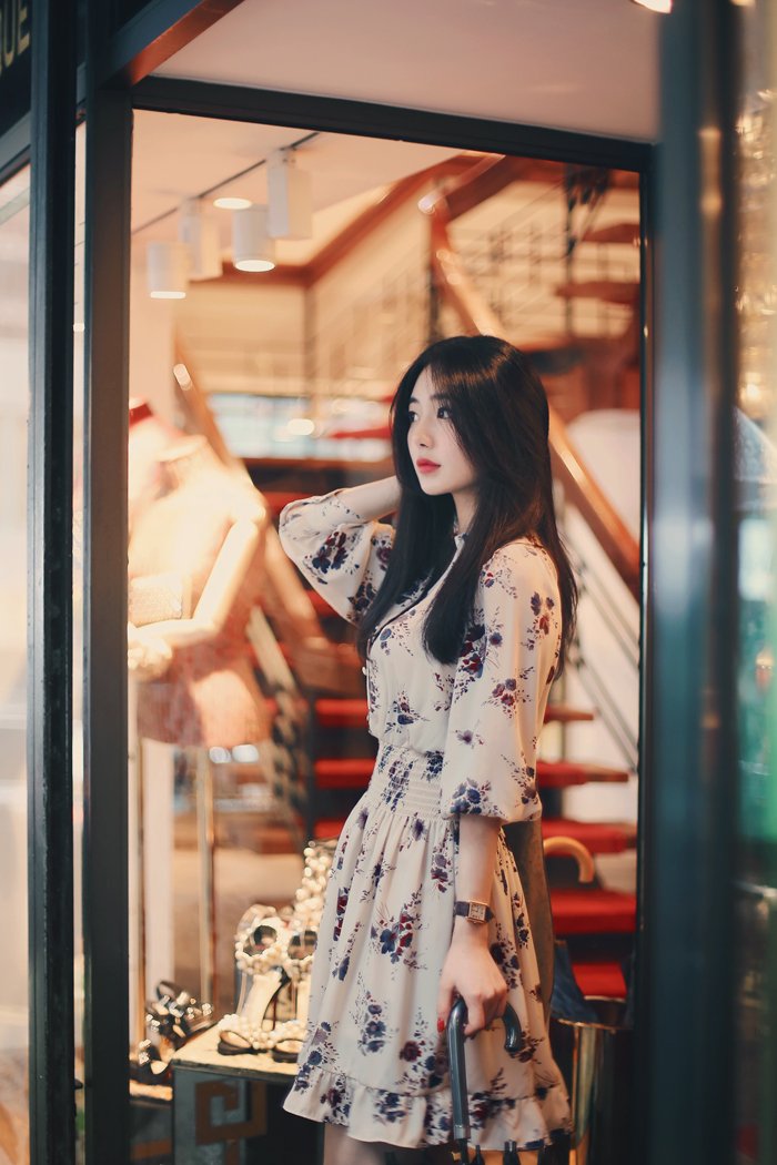 Đầm Hoa Xinh Dễ Thương Thời Trang Kiểu Hàn Quốc DV56