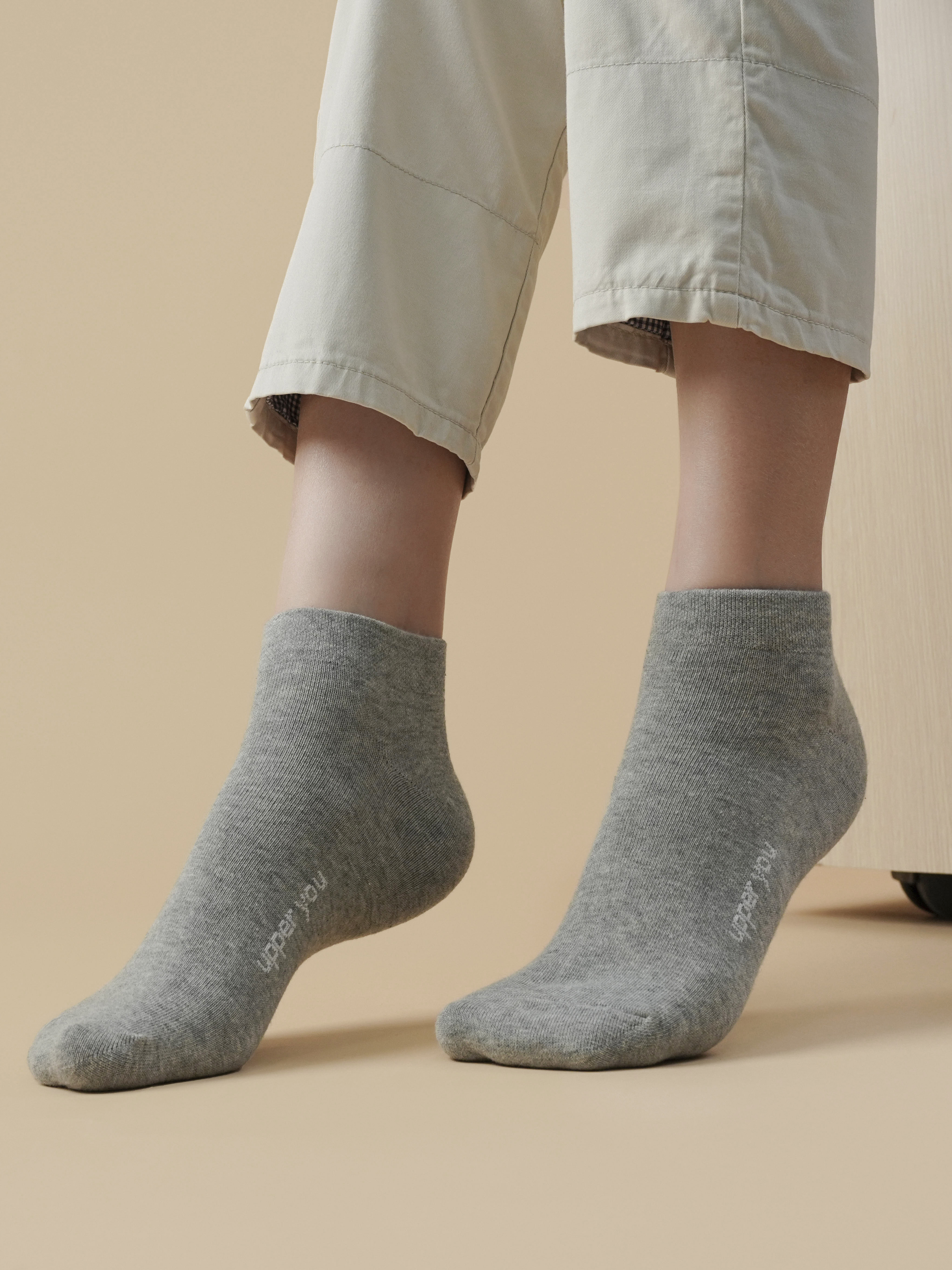 Tất Vớ Nam Cổ Ngắn UPPER YOU Cotton Tự Nhiên Êm Ái Dày Dặn Thoáng Khí Khử Mùi - BSM2001