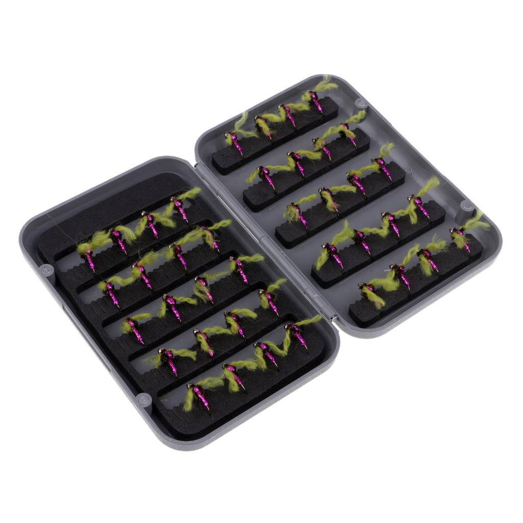 40Pcs/Box Assortment Fly Fishing Flies Simulation Insects Dry Flies