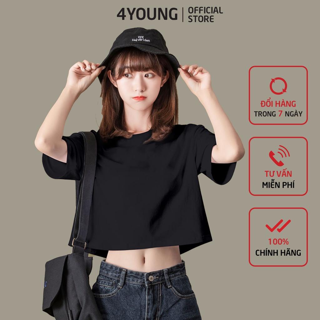 Áo croptop nữ tay lỡ đẹp cao cấp form rộng kiểu ulzzang 4YOUNG CRT01