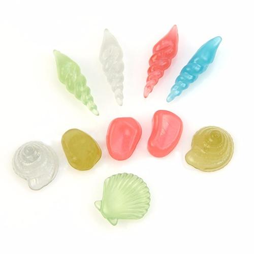 Bộ 10 Vỏ Ốc Dạ Quang Phát Sáng Trang Trí Bể Cá Siêu Xinh