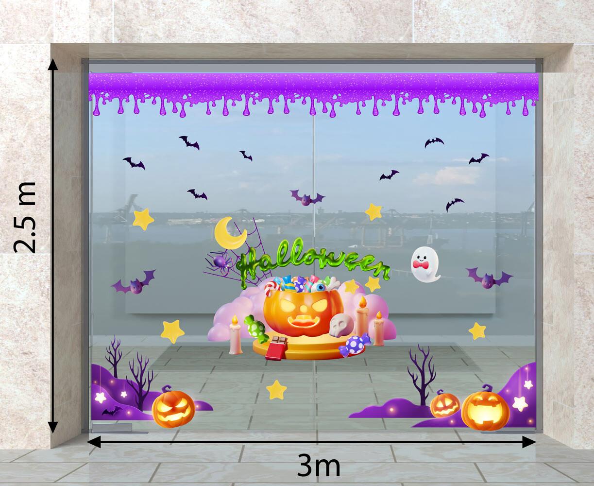 DECAL TRANG TRÍ HALLOWEEN 2023  COMBO SỐ 38