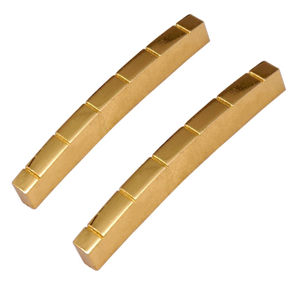 42mm Slotted Brass Nut DIY for ST TL Electric Guitar Replacement Part, Gold