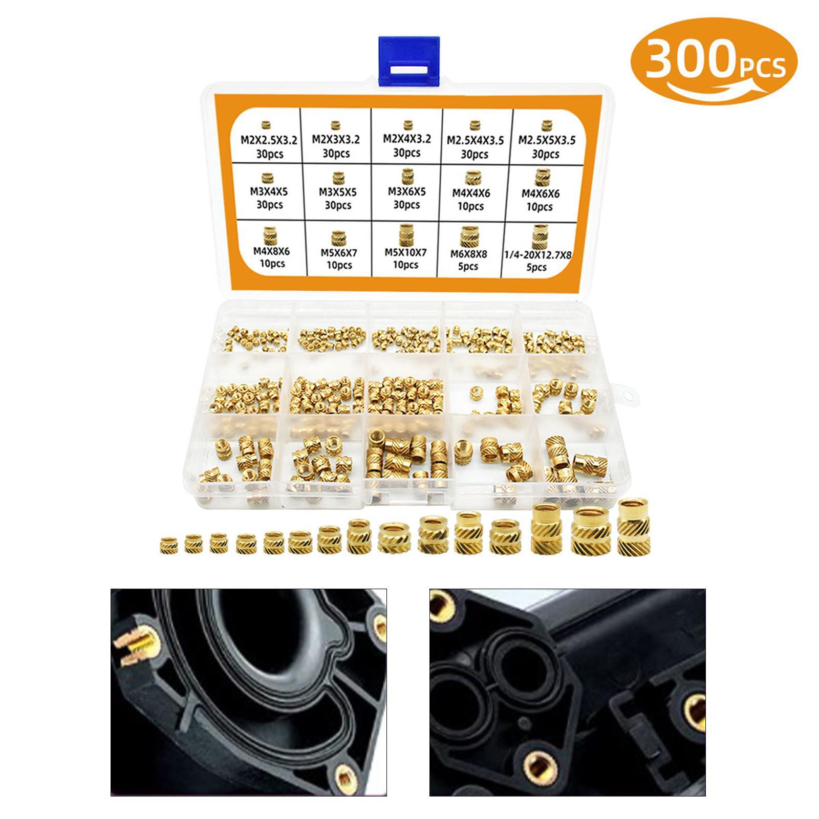 M2 M2.5 M3 M4 M5 M6 Copper Female Thread Knurled Nut Assortment Hydraulic Welded Joint Injection Molding for 3D Printing Injection Molding