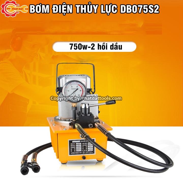 Bơm Điện Thủy Lực DB075S2-Bộ nguồn thủy lực Công suất 750W-Van cơ 2 đường dầu