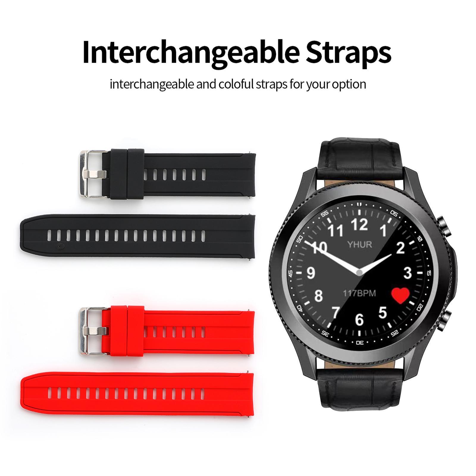 Smart Watch Fitness  ECG PPG  Pressure Sleep Monitor Black