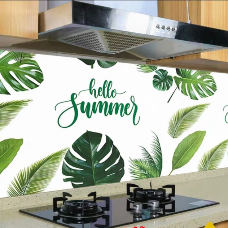 Cuộn 3 Mét Decal Giấy Dán Bếp Tráng Nhôm Cách Nhiệt Hello Summer