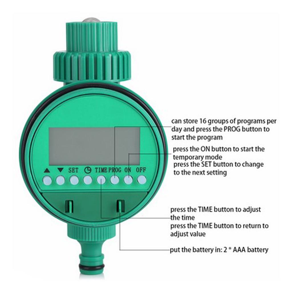 Intelligent Irrigation Water Timer Saver Lawn Sprinkler Controller 16Time