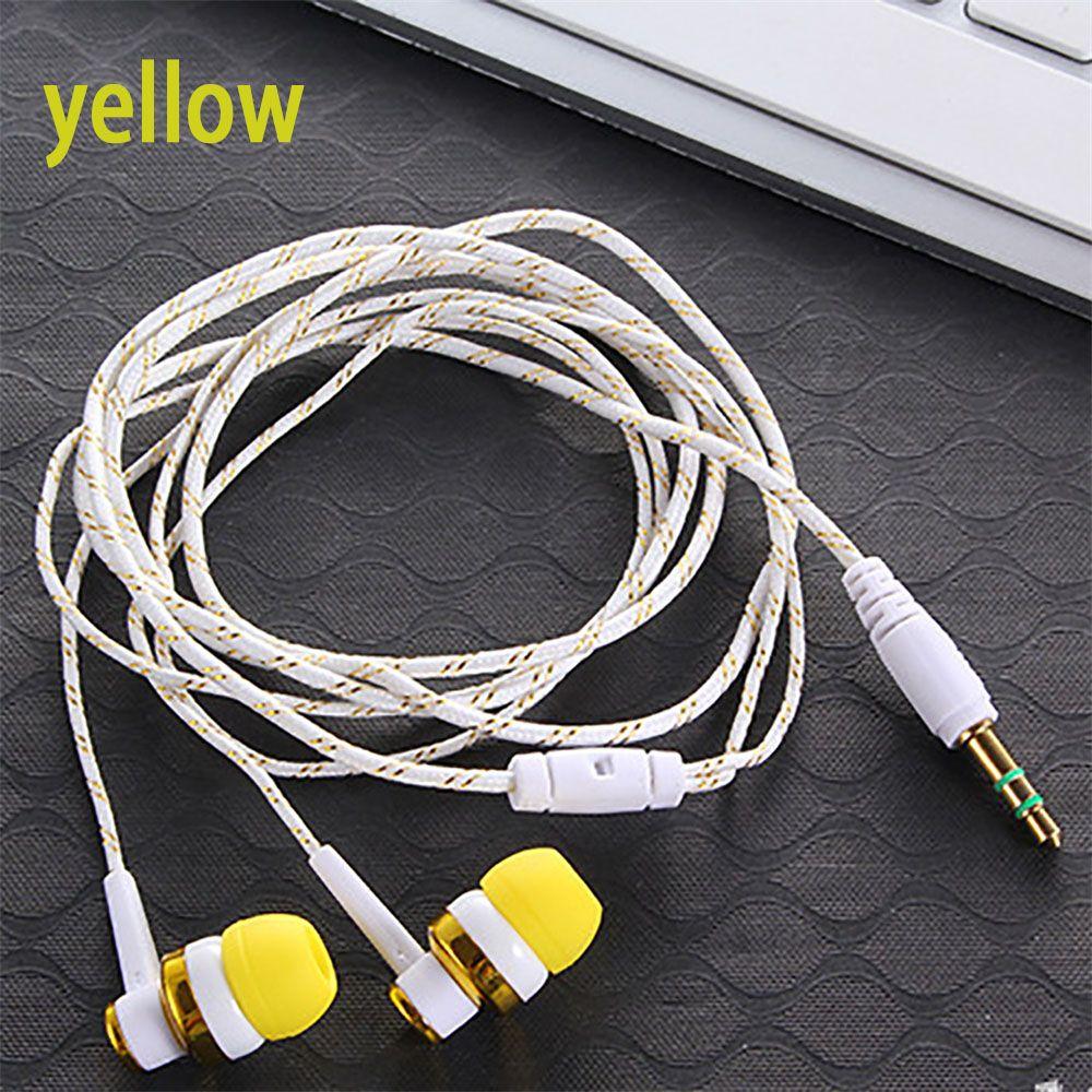 Mới 3.5mm Có Dây Giảm Tiếng Ồn Tai Nghe Stereo Silica Gel Tai Nghe Trong Tai Tai Nghe Ngủ Thích Hợp Cho Điện Thoại Android Màu sắc: vàng 01