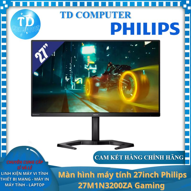 Màn hình máy tính 27inch Philips 27M1N3200ZA Gaming (27&quot; IPS FHD 165Hz, HDMI+DisplayPort) - Hàng chính hãng Viễn Sơn phân phối