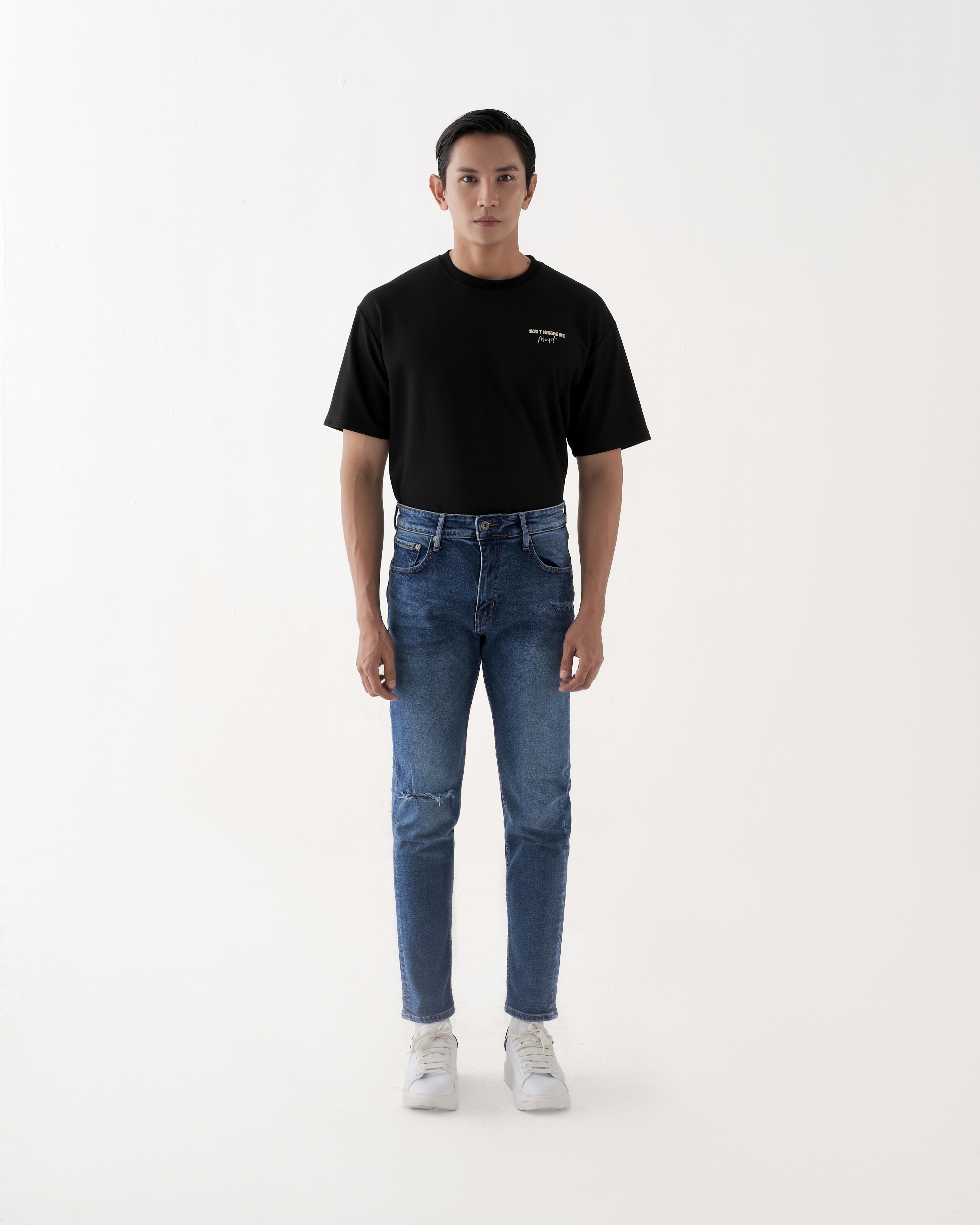 Quần jean nam xanh cao cấp MENFIT 0522 chất denim co giãn nhẹ 2 chiều, chuẩn form, thời trang