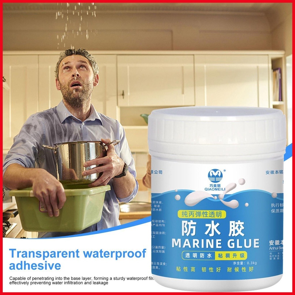 Keo Chống Thấm Marine Glue Trong Suốt, Không Mùi, Chịu Nhiệt Tốt Dễ Sử Dụng 300G