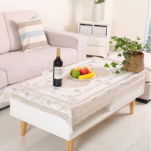 Khăn Trải Bàn 50-60-70cmx1m-1m2-1m4 Nhũ Vàng Chống Thấm Bẩn Sang Trọng