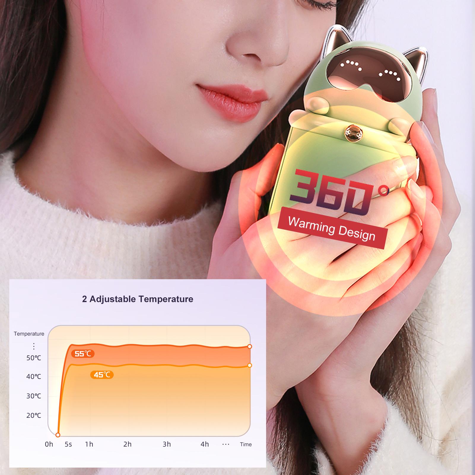 Máy Sưởi Ấm 2 Mức Nhiệt Kiêm Sạc Dự Phòng 10000 Mah Có Màn Hình Led Hiển Thị Và Sạc Type-C