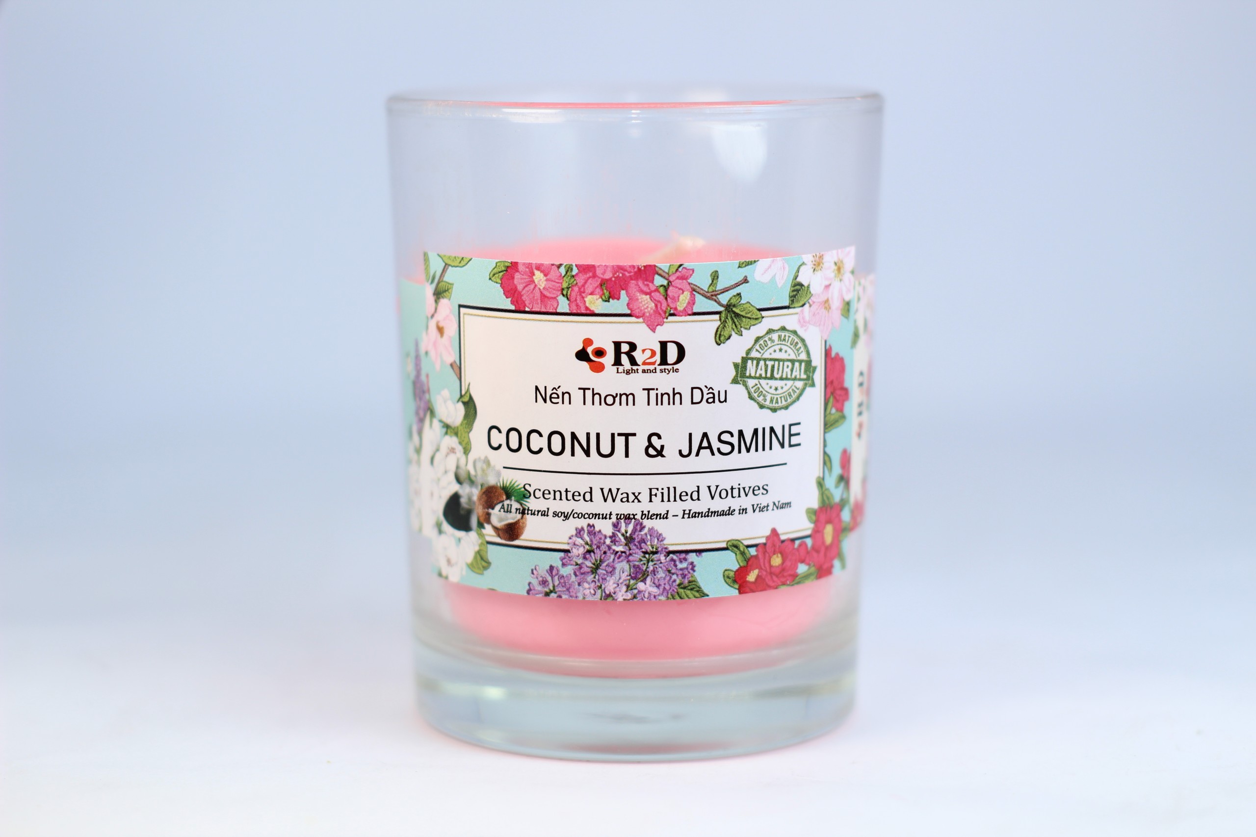 Nến thơm hoa Lài Coconut Jasmine R2D Thư giãn tinh thần - khử mùi hiệu quả