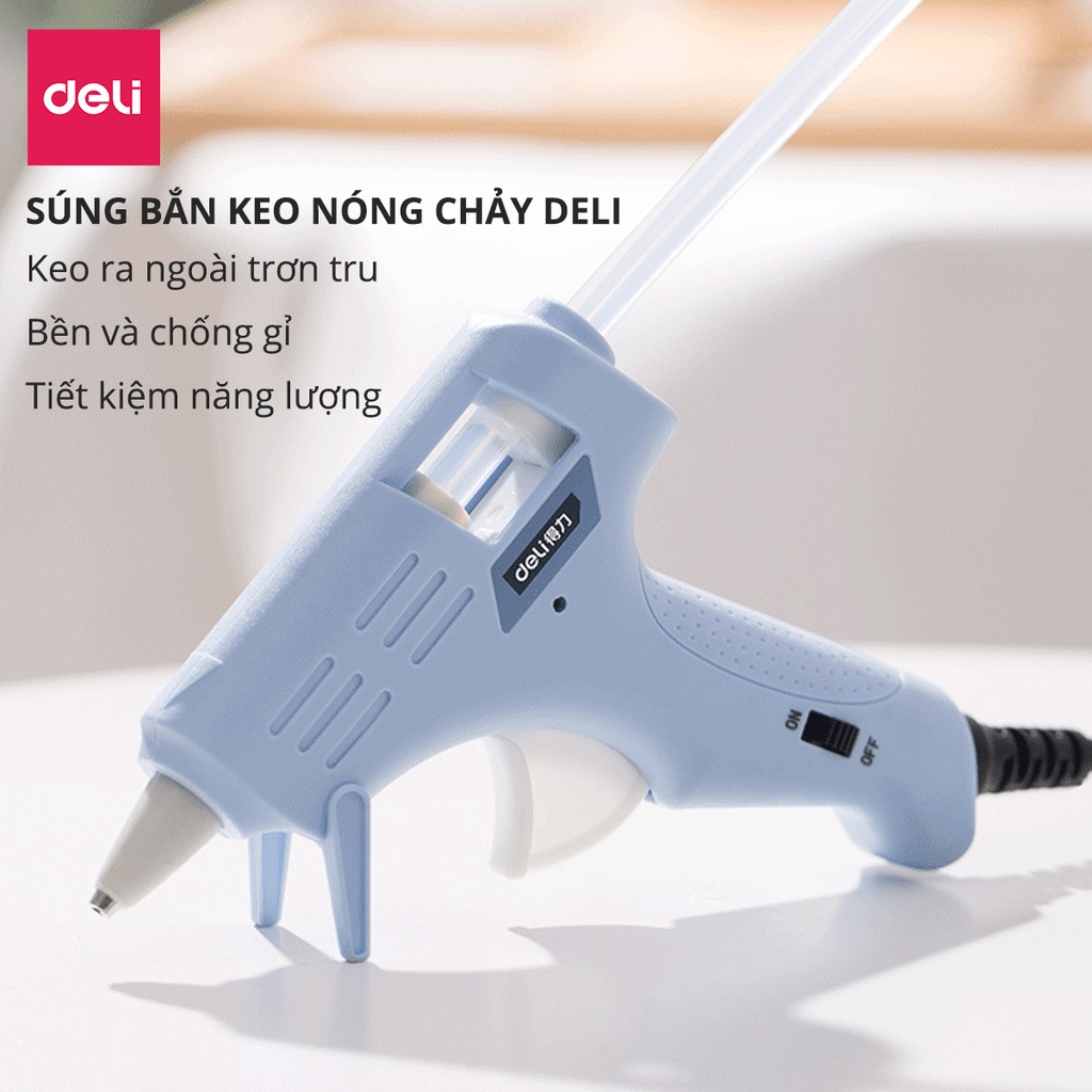 Máy Bắn Keo Nến Deli - Phù hợp DIY Làm Đồ Handmade Thủ Công - An Toàn, Nhỏ Gọn, Dễ Sử Dụng - DL390120