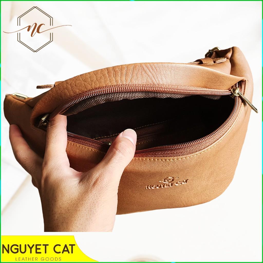 Túi Đeo Bụng, Đeo Hông NGUYET CAT Leather - Chất Liệu Da PU Cao Cấp - Sang - Xịn - Mịn