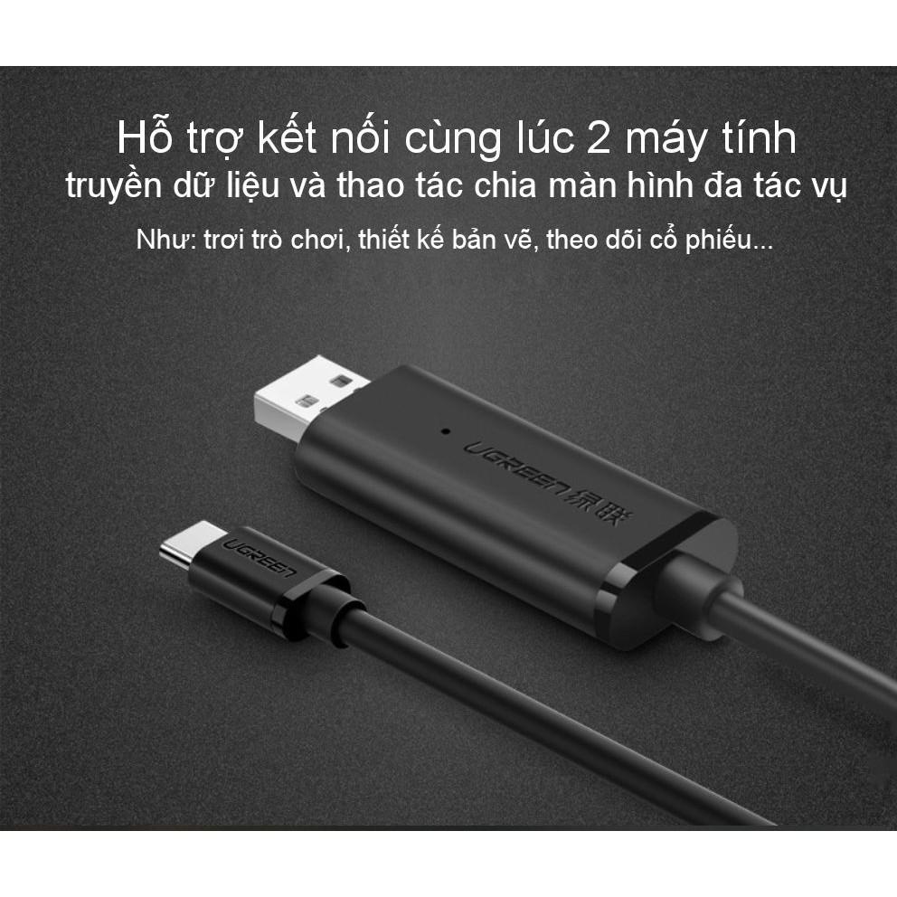 Cáp dữ liệu USB 2.0 sang type C tích hợp chipset, dài 2m UGREEN US318 70420 - Hàng chính hãng