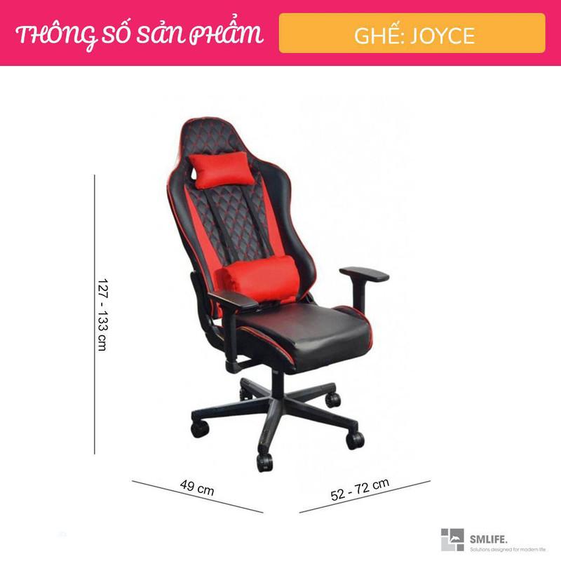 Ghế phòng net chân xoay có gối cao cấp SMLIFE Joyce