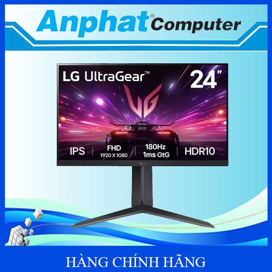 Màn Hình LCD Gaming LG UltraGear 24GS65F-B (23.8 inch/ FHD/ IPS/ 180Hz/ 1ms/ Chân Xoay) – Hàng Chính Hãng