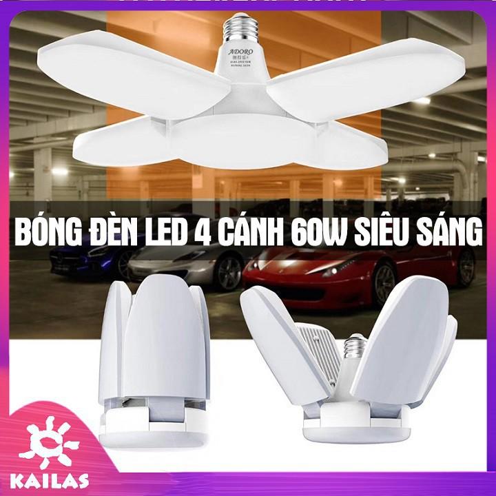 đèn led 4 cánh 60w thế hệ mới , sáng 5 vị trí