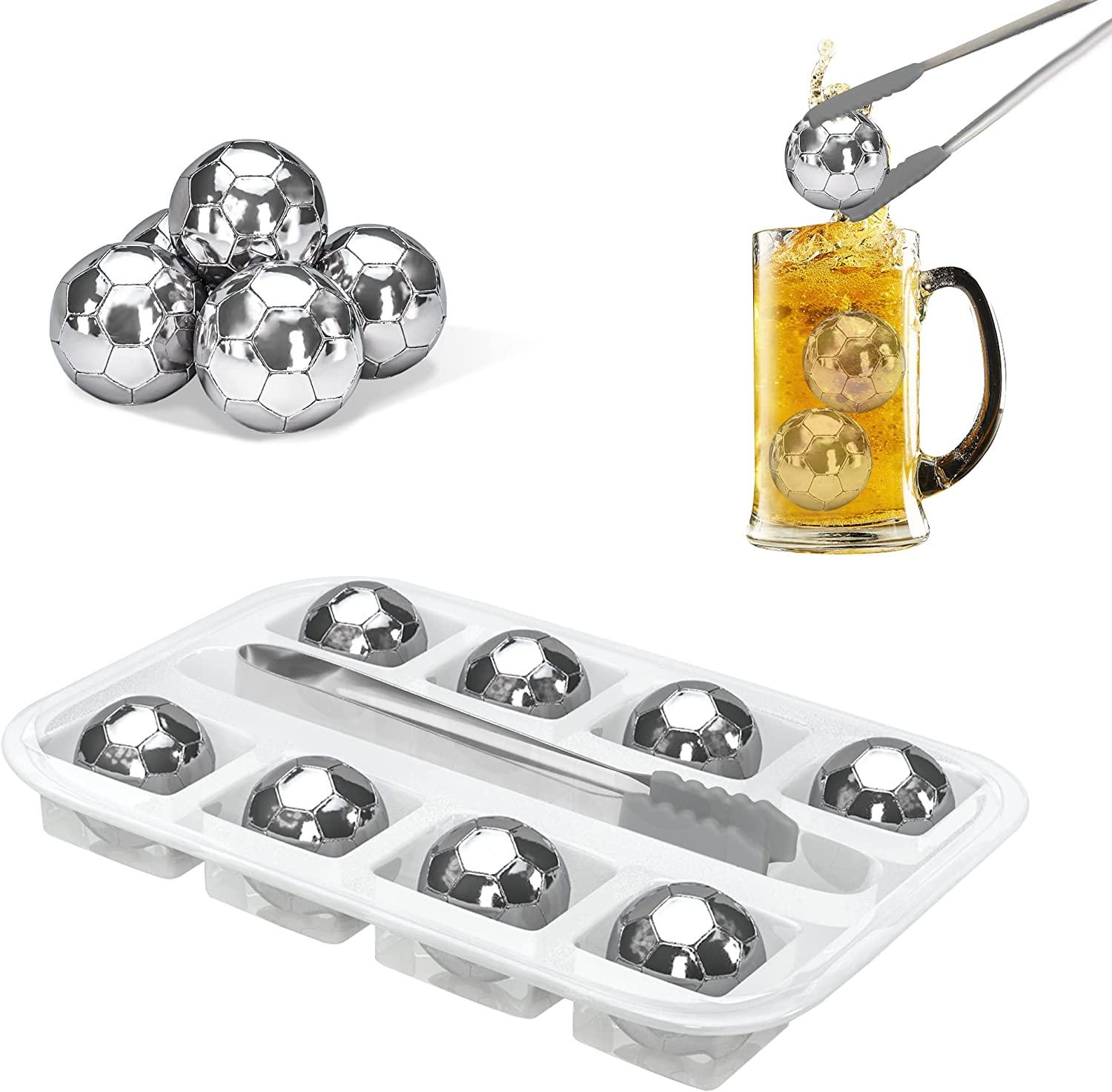 Các khối đá bằng thép không gỉ, 8 viên đá  có thể tái sử dụng với các clip, công nghệ làm mát cao, không pha loãng, cocktail làm mát, quà tặng nam