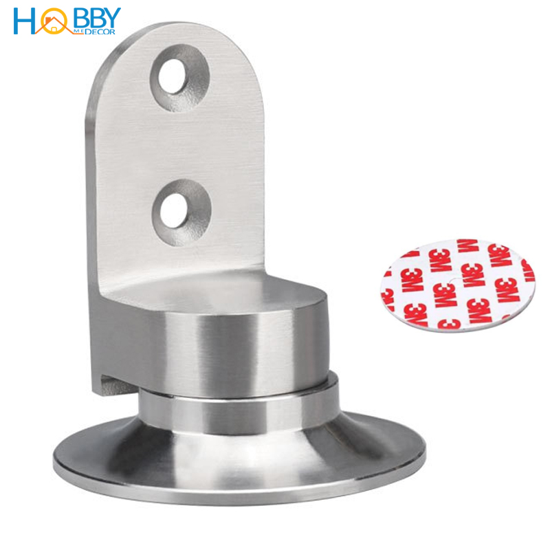 Bộ chặn cửa chống va đập nam châm hít dán sàn inox 304 Hobby Home Decor CC5 có keo dán và đinh ốc không rỉ sét