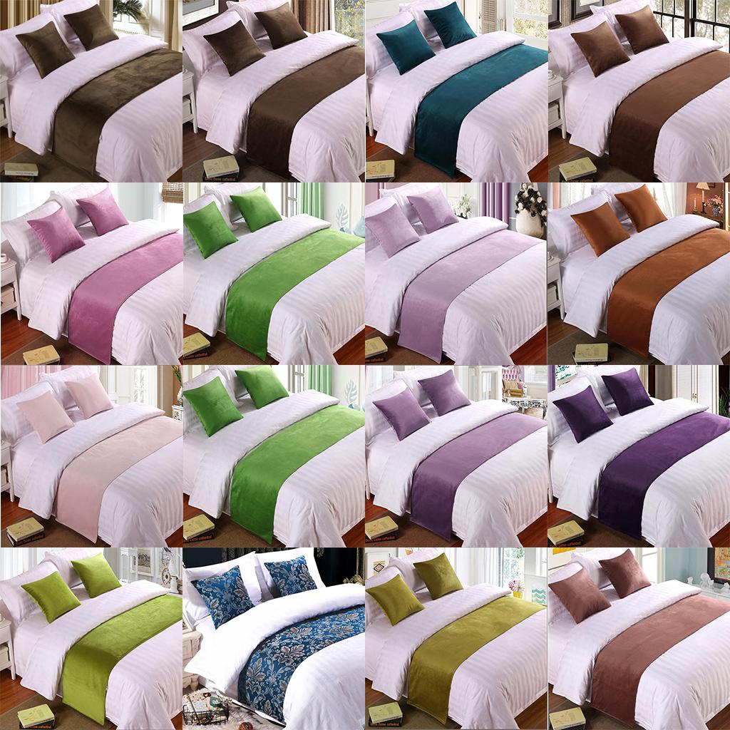 Bed Runner Bedding Scarf Protection for Bedroom Hotel Wedding