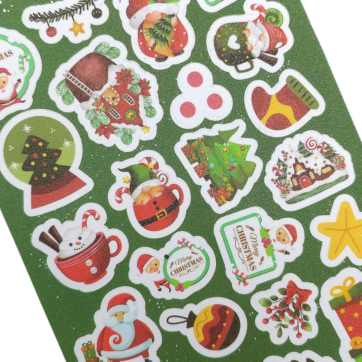 Bộ Sticker Kim Tuyến Merry Christmas - Teenage KT-01 (5 Tờ)