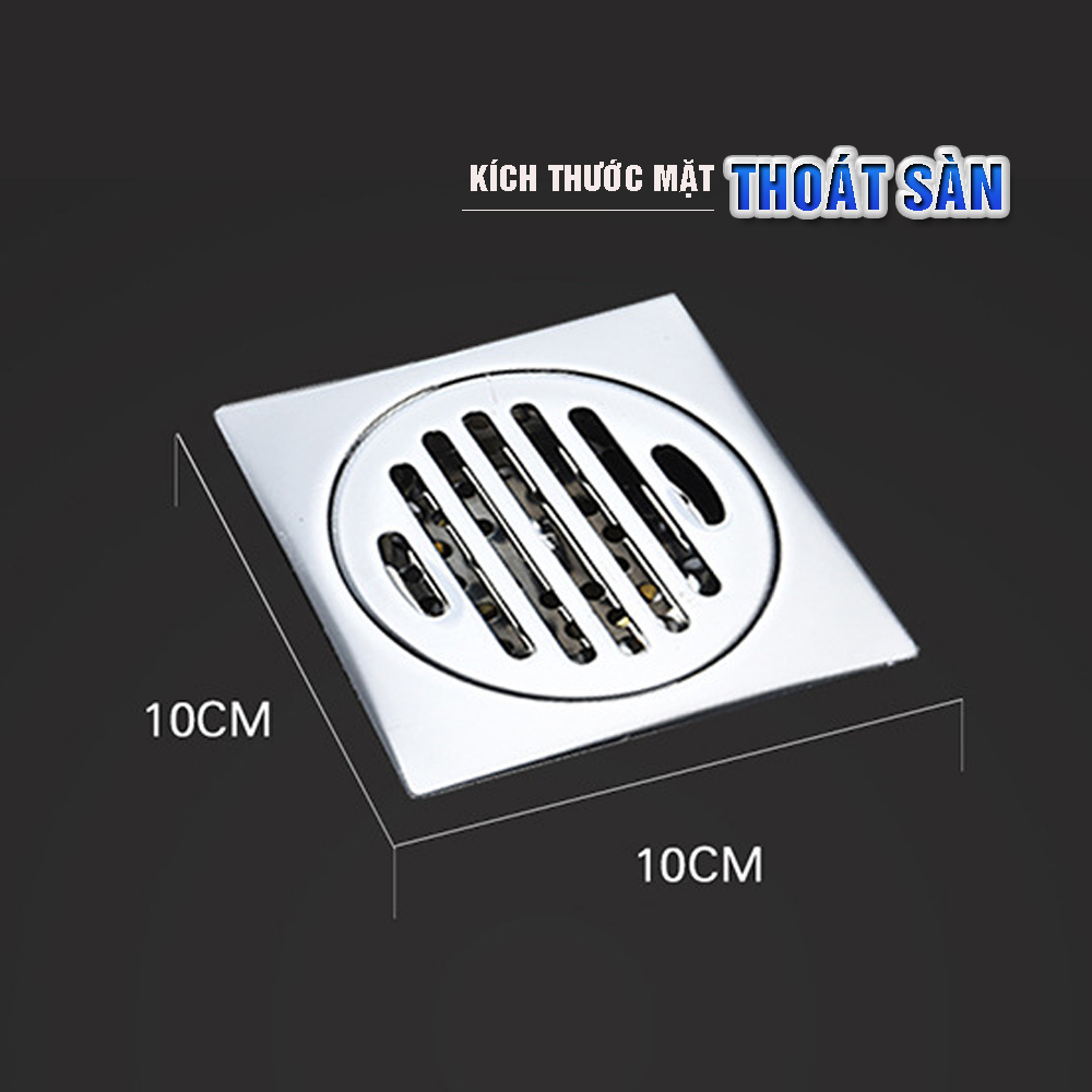 Phễu ga thoát sàn ngăn mùi, vi khuẩn, côn trùng trào ngược lên INOX SUS 304, lõi đồng, MIHOCO 183