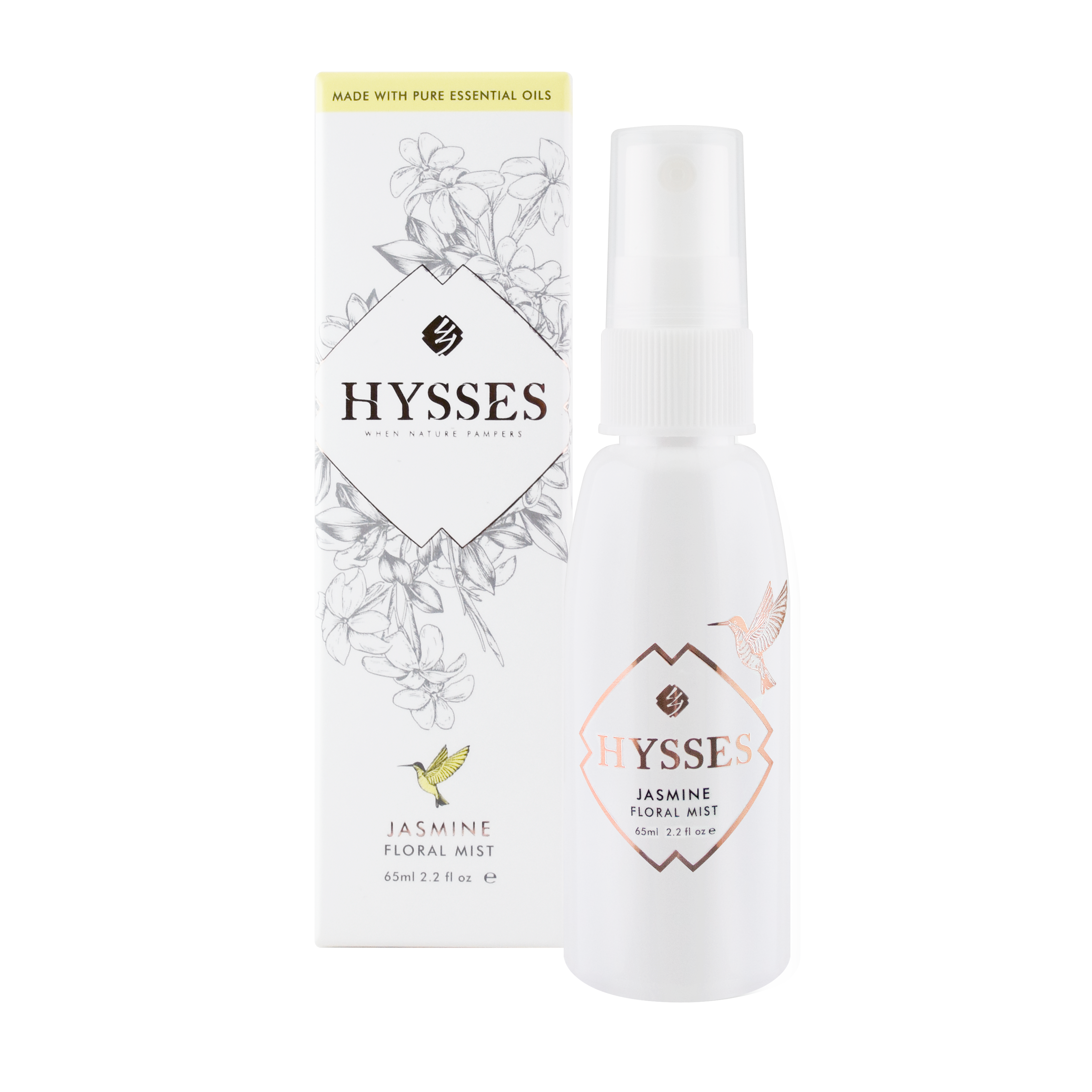 Nước Xịt Khoáng Cao Cấp Với Hysses Floral Mist Cấp Ẩm Tức Thì, Giúp Kháng Khuẩn, Bảo Vệ Da Với Tinh Dầu Hoa Nhài Hữu Cơ Tự Nhiên