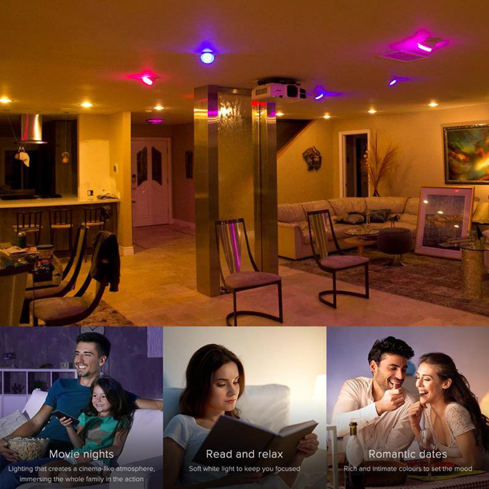 bluetooth bulb clap on lights mood color changing E27