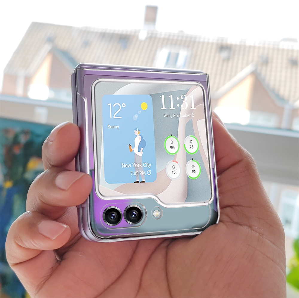 Ốp lưng chống sốc trong suốt cho Samsung Galaxy Z Flip 5 hiệu Likgus Crashproof giúp chống chịu mọi va đập - hàng nhập khẩu