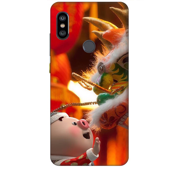 Ốp Lưng Dành Cho Điện Thoại Xiaomi Note 6 Pro Heo Múa Lân