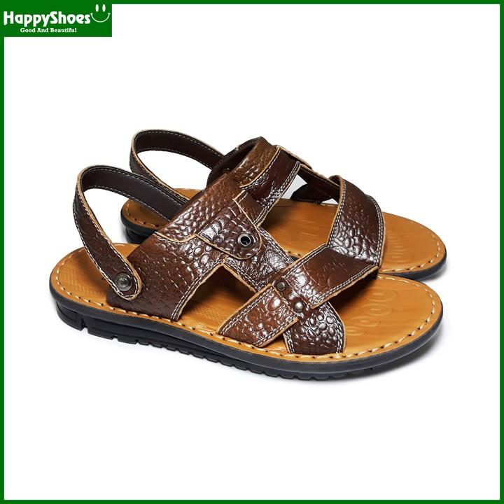 Giày Sandal Nam Da Bò Vân Cá Sấu HappyShoes - HP01