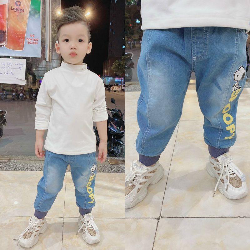 (Size 10-20kg)Quần Jean bo gấu bé trai mềm mát