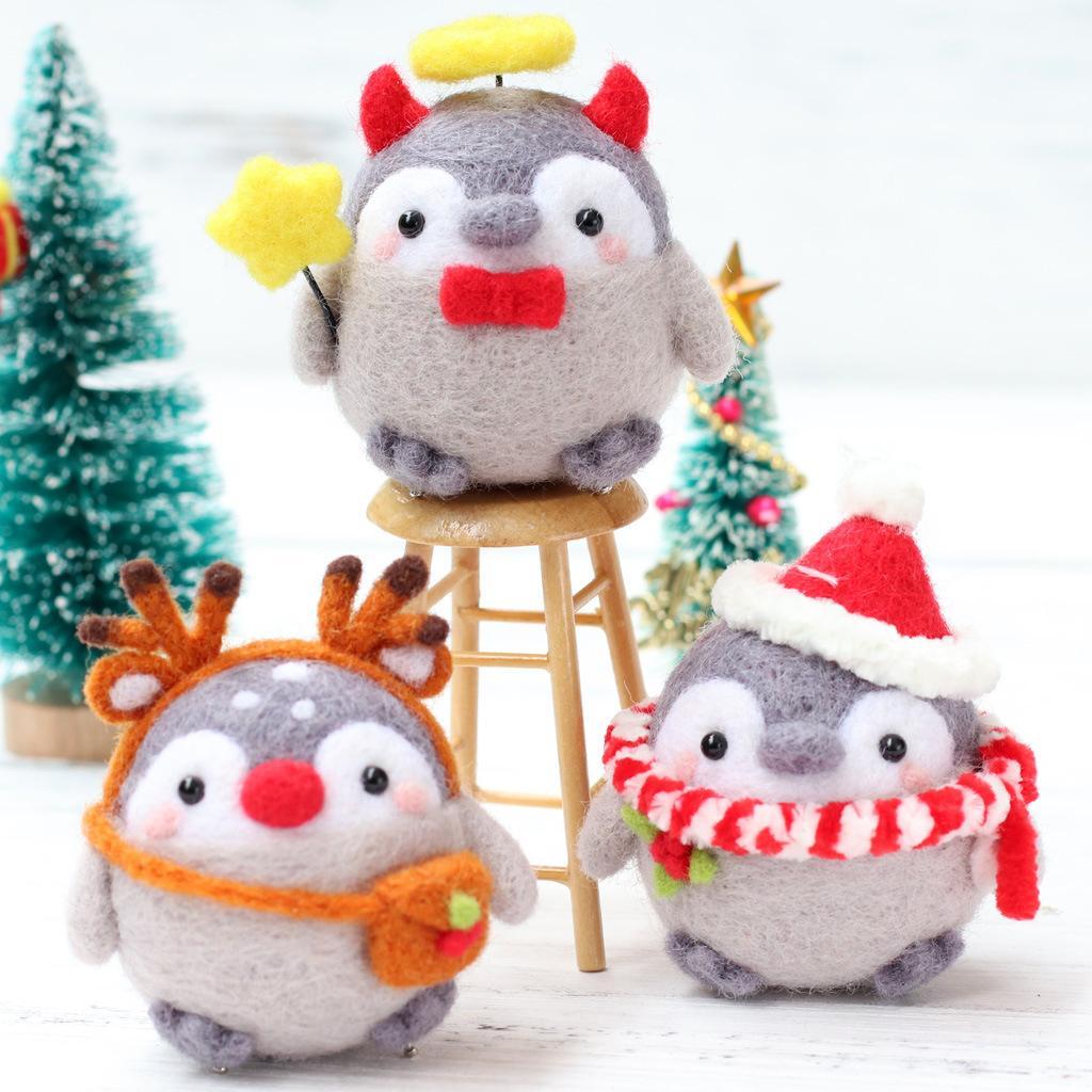 2x Penguin Needle Felting Starter Kit for Beginners with Instruction